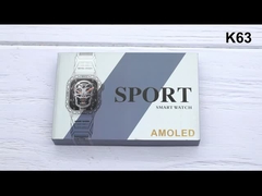 K63 Đồng hồ thông minh của nam giới Kiểm tra nhịp tim Đồng hồ thông minh với màn hình AMOLED