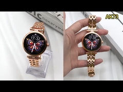 AK73 Lady Gold Luxury Steel Smart Watch thời trang 1.28 inch BT Call Women nữ